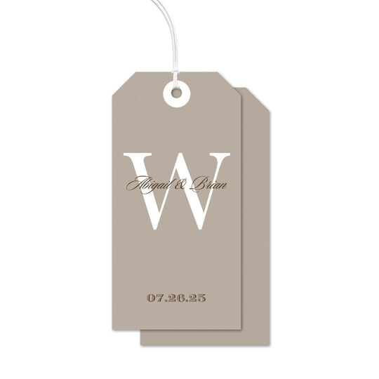 Taupe Vertical Large Hanging Gift Tags